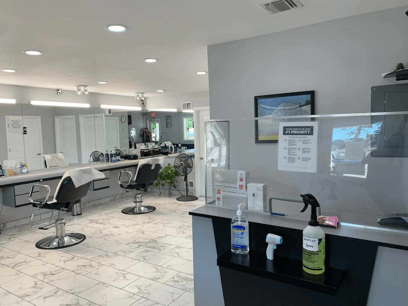 Inside Urmi Threading Salon in Wayne NJ — clean, modern salon interior